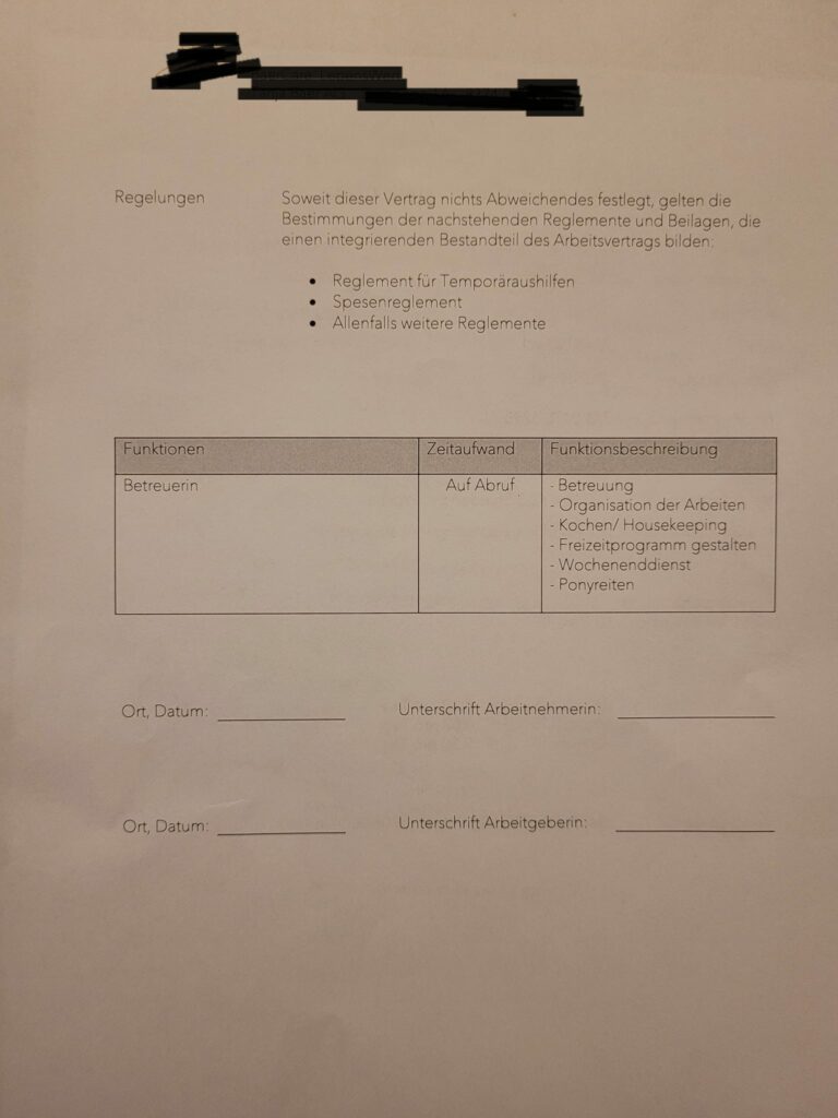 Ich habe gestern einen Arbeitsvertrag vorgelegt bekommen, welcher auf Stundenlohn basiert. Was muss auf so einem Vertrag alles stehen?